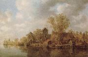 Jan van Goyen River Landscape oil painting picture wholesale